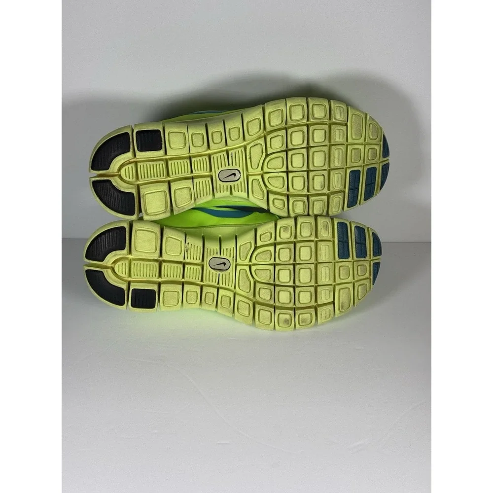 Nike Free 5.0 Flash Lime Blue Hero Black Youth Size 7 - Picture 9 of 10